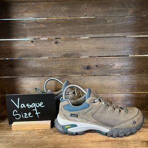 Womens Vasque‎ Talus Trek Ultra Dry Brown Leather Hiking Sneakers Shoes Size 7 M